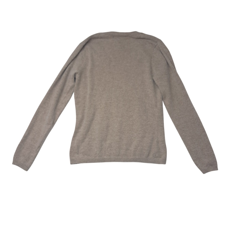 Marina Luna Sweater Womens Medium Tan Angora Rabbit Hair Blend Quiet Luxury View 2